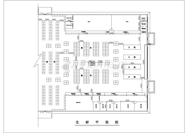 某超市建筑平面施工CAD設(shè)計(jì)圖圖文設(shè)計(jì)制作詳解